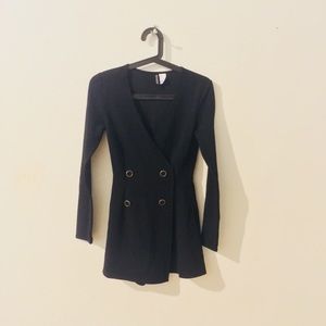 H&M blazer romper in black
